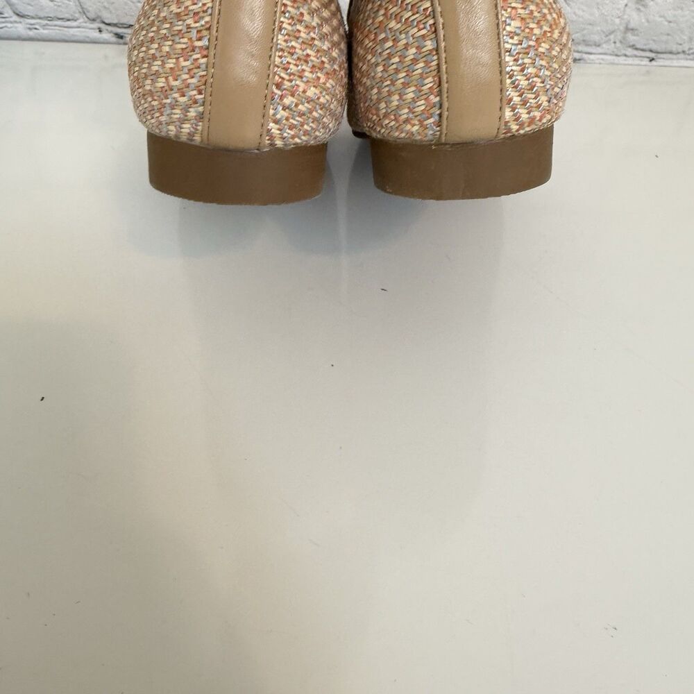 Tahari Woven Loafers Gold Horsebit Slip On Flats Beige Multi Women's Size 10 - Picture 9 of 13